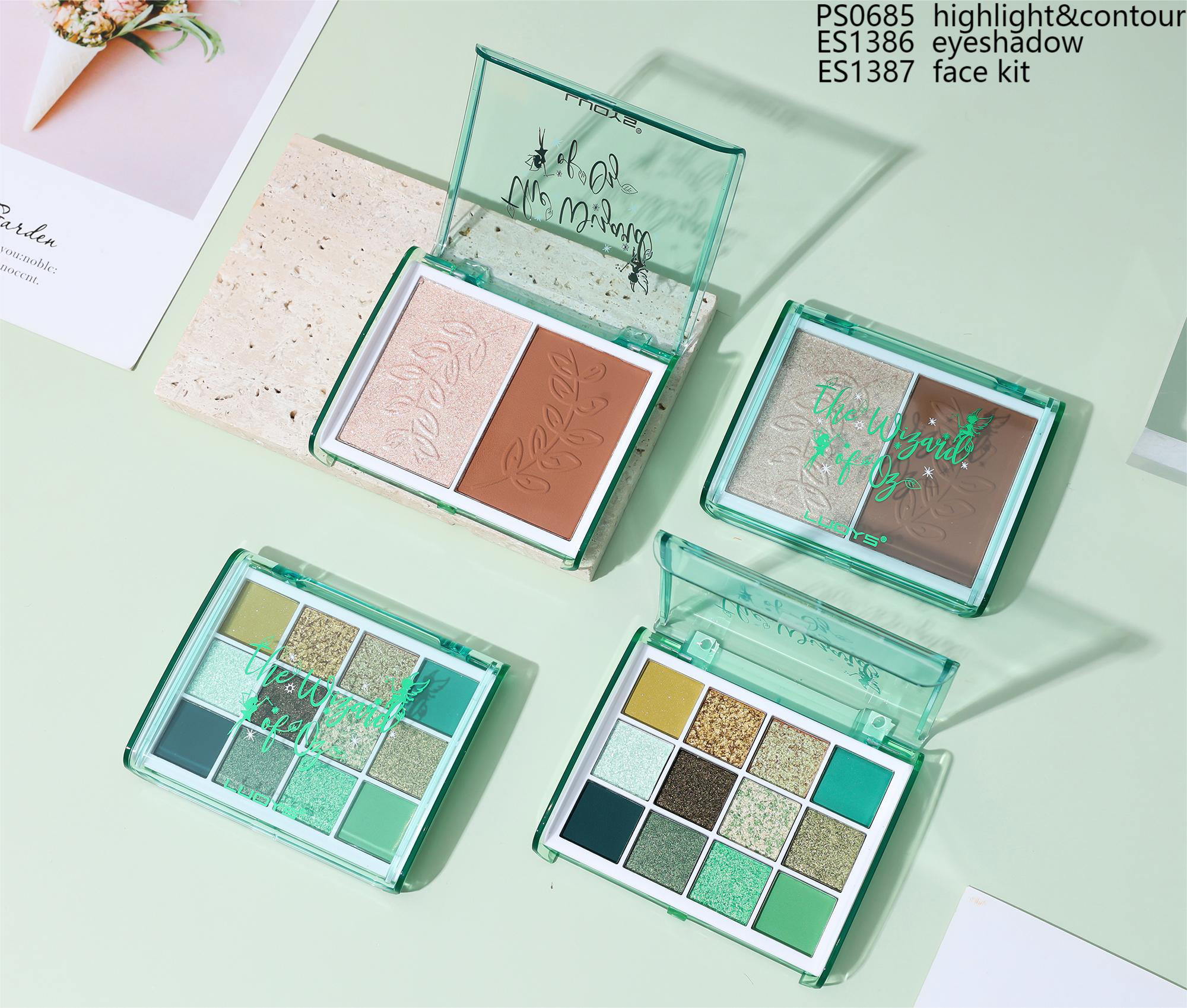 PS0685 highlight&contour ES1386 eyeshadow ES1387 face kit