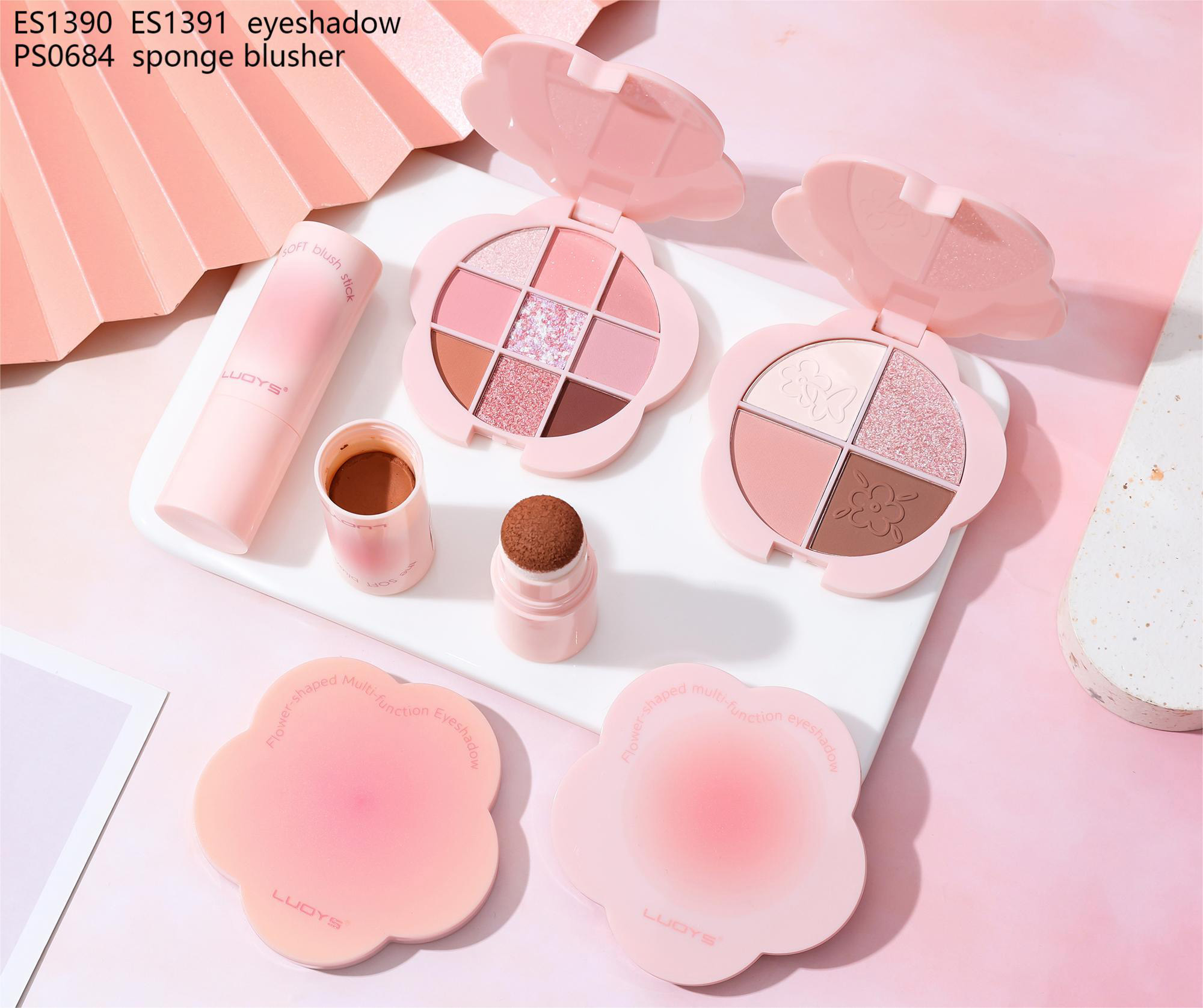 ES1390 ES1391 eyeshadow PS0684 sponge blusher