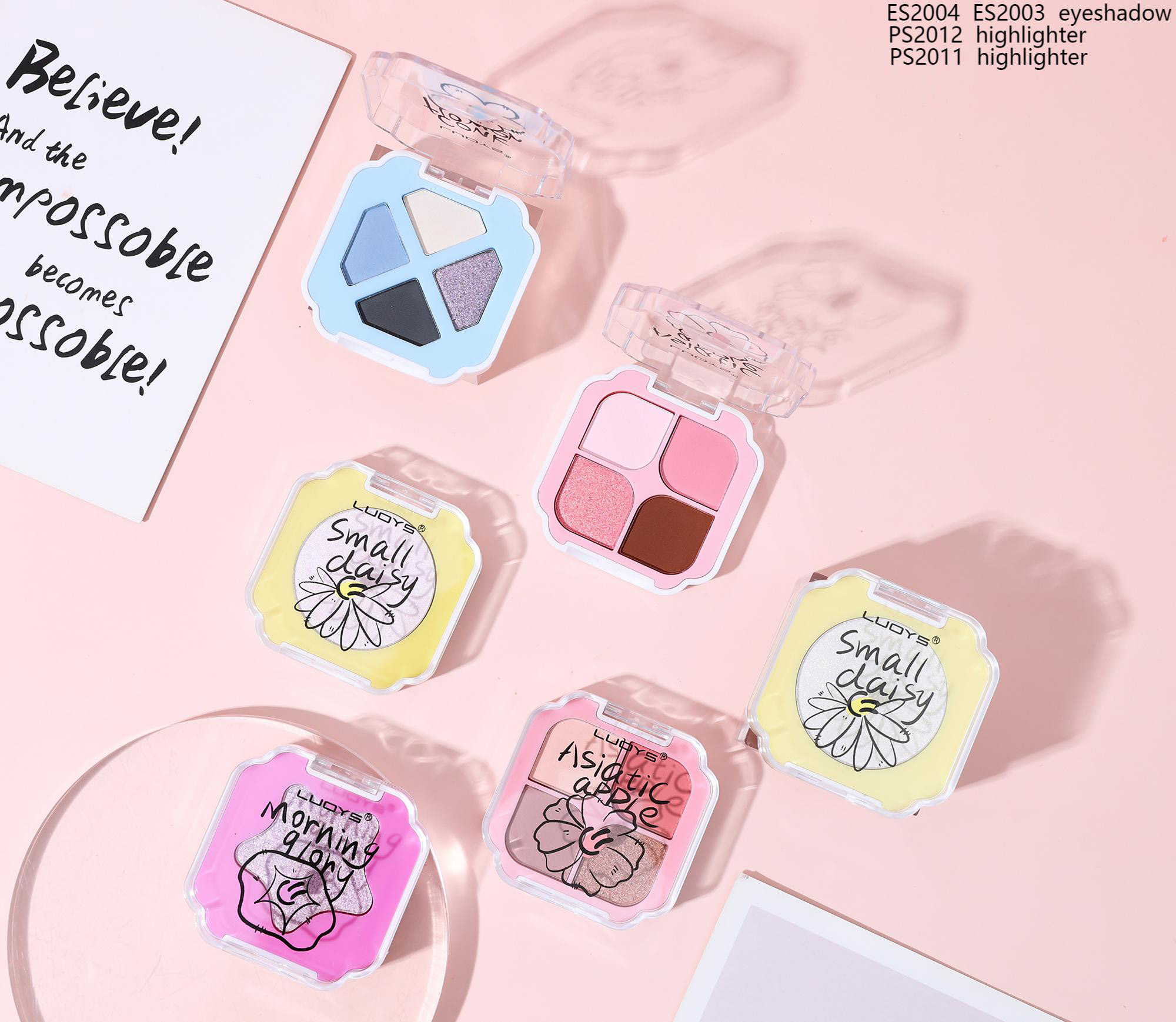 ES2004 ES2003 eyeshadow PS2012 highlighter PS2011 highlighter