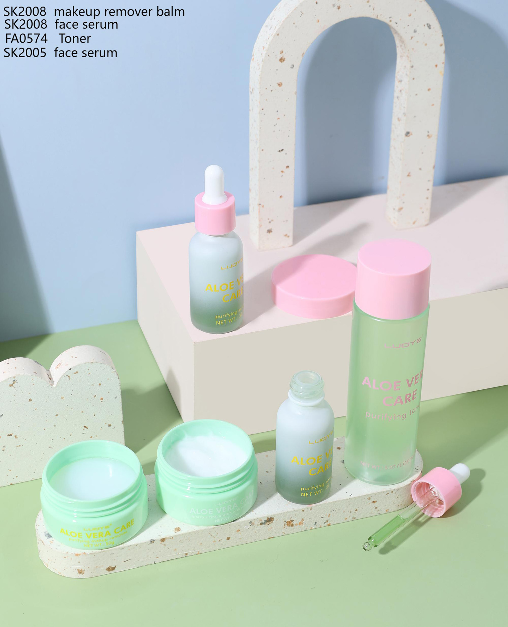 SK2008 makeup remover balm SK2008 face serum FA0574 Toner SK2005 face serum