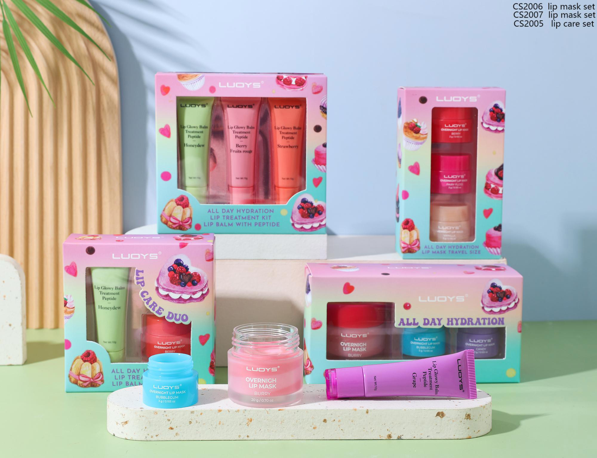 CS2006 lip mask set CS2007 lip mask set CS2005 lip care set