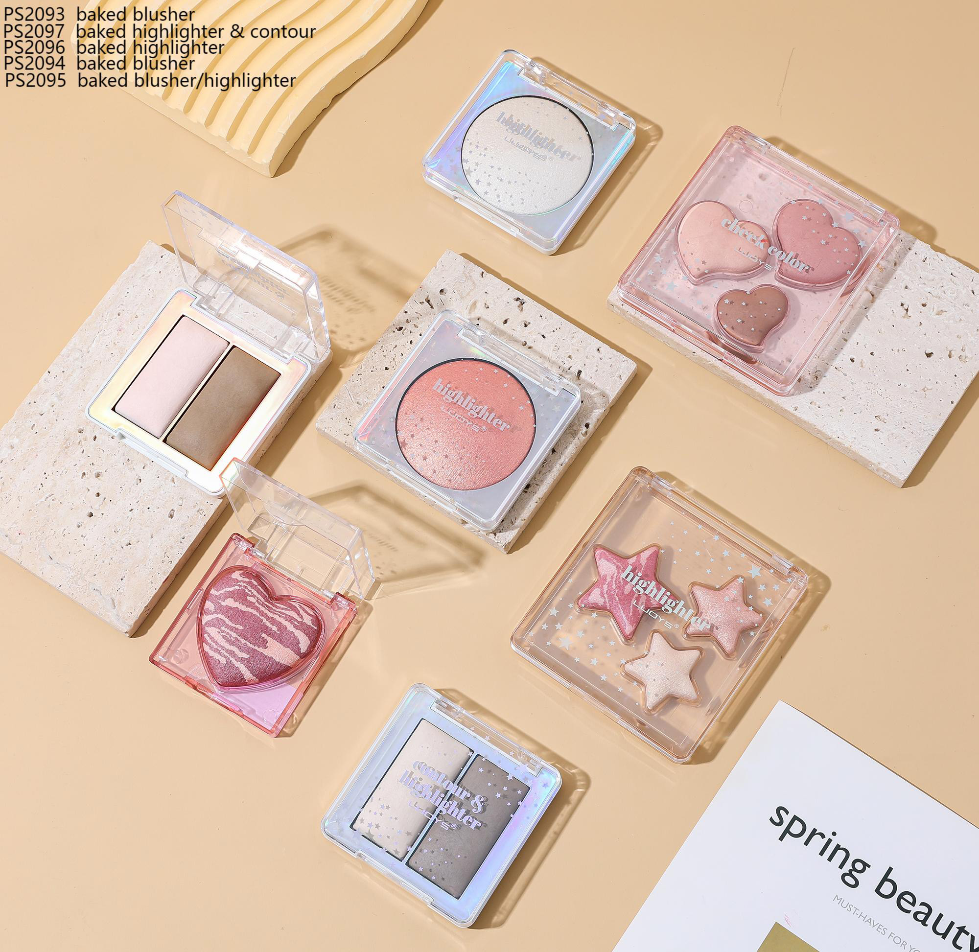 PS2093 baked blusher PS2097 baked highlighter & contour PS2096  baked highighter PS2094 baked blusher PS2095 baked blusher/highlighter