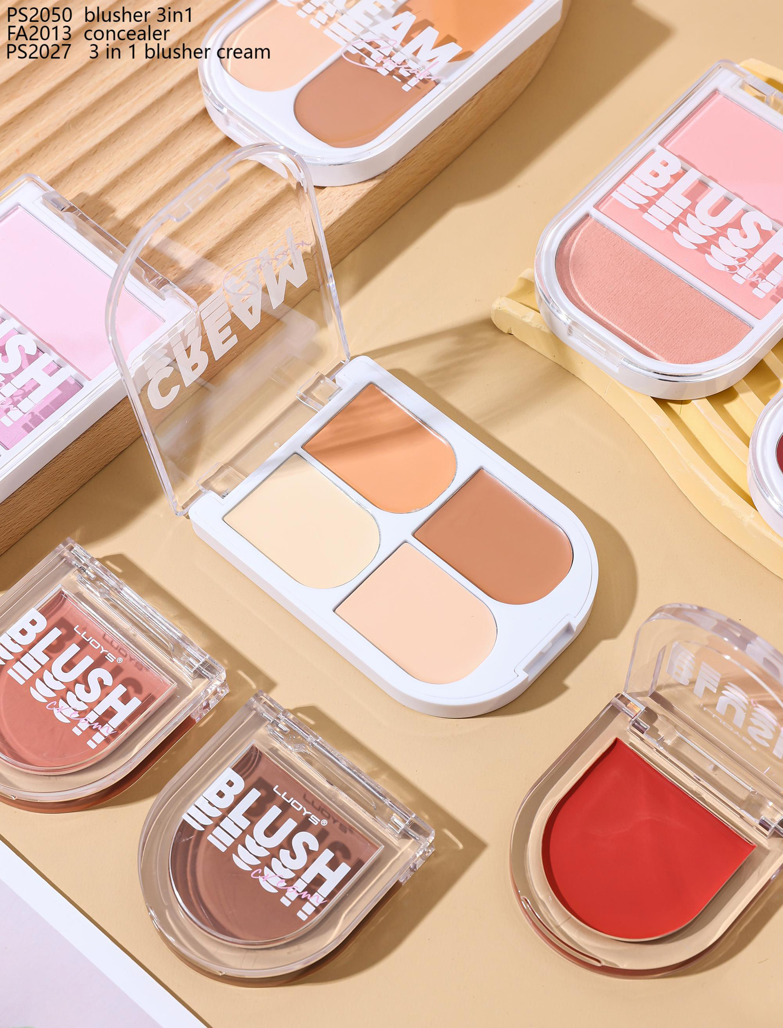 PS2050 blusher 3in1 FA2013 concealer PS2027 3 in 1 blusher cream