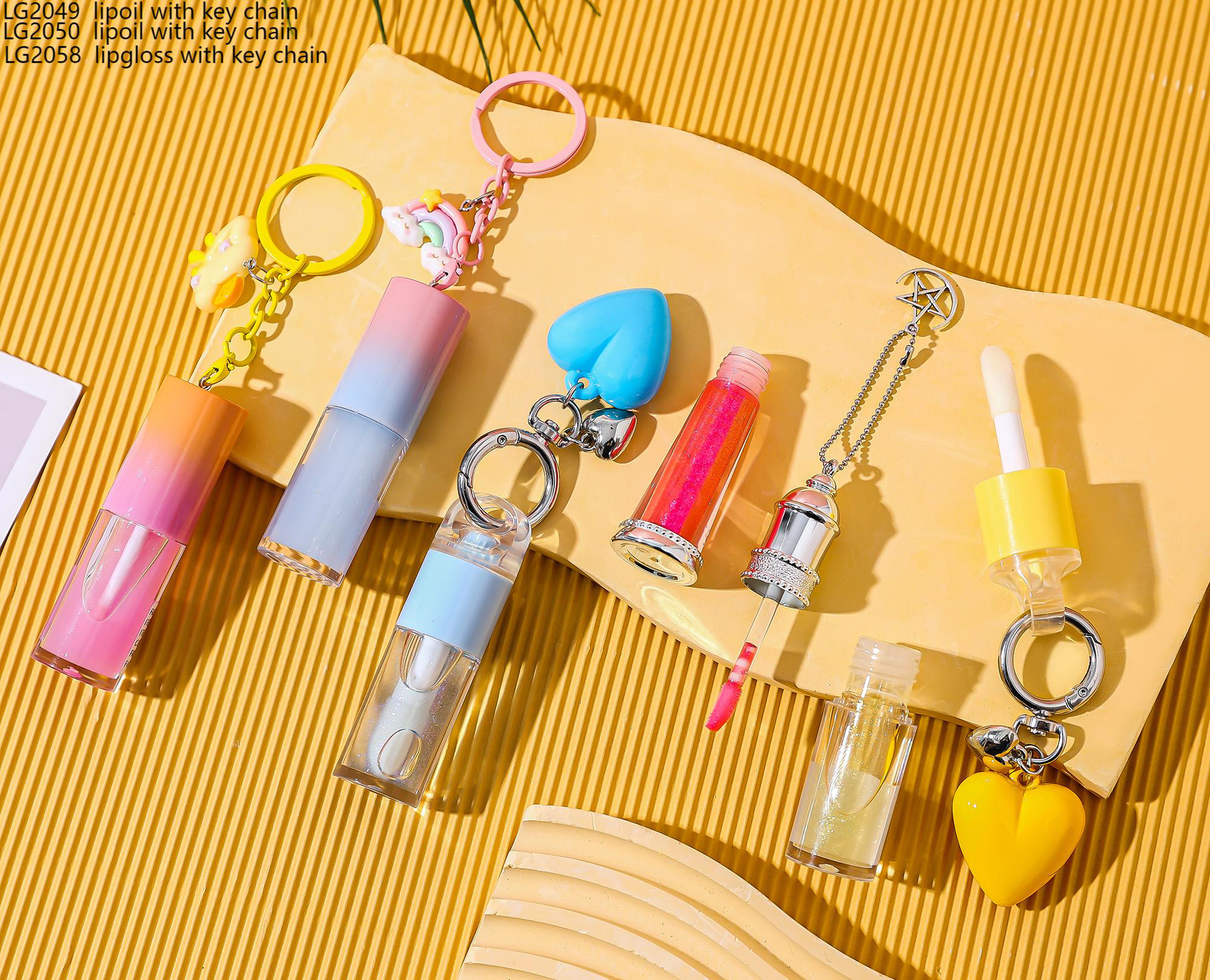 LG2049 lipoil with key chain LG2050 lipoil with key chain LG2058 lipgloss with key chain