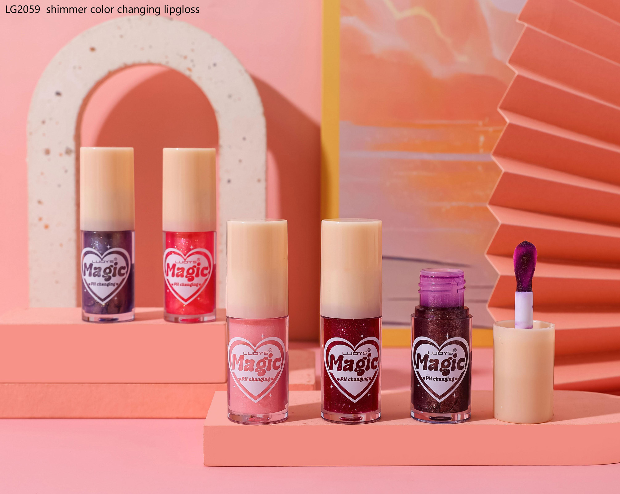 LG2059 shimmer color changing lipgloss