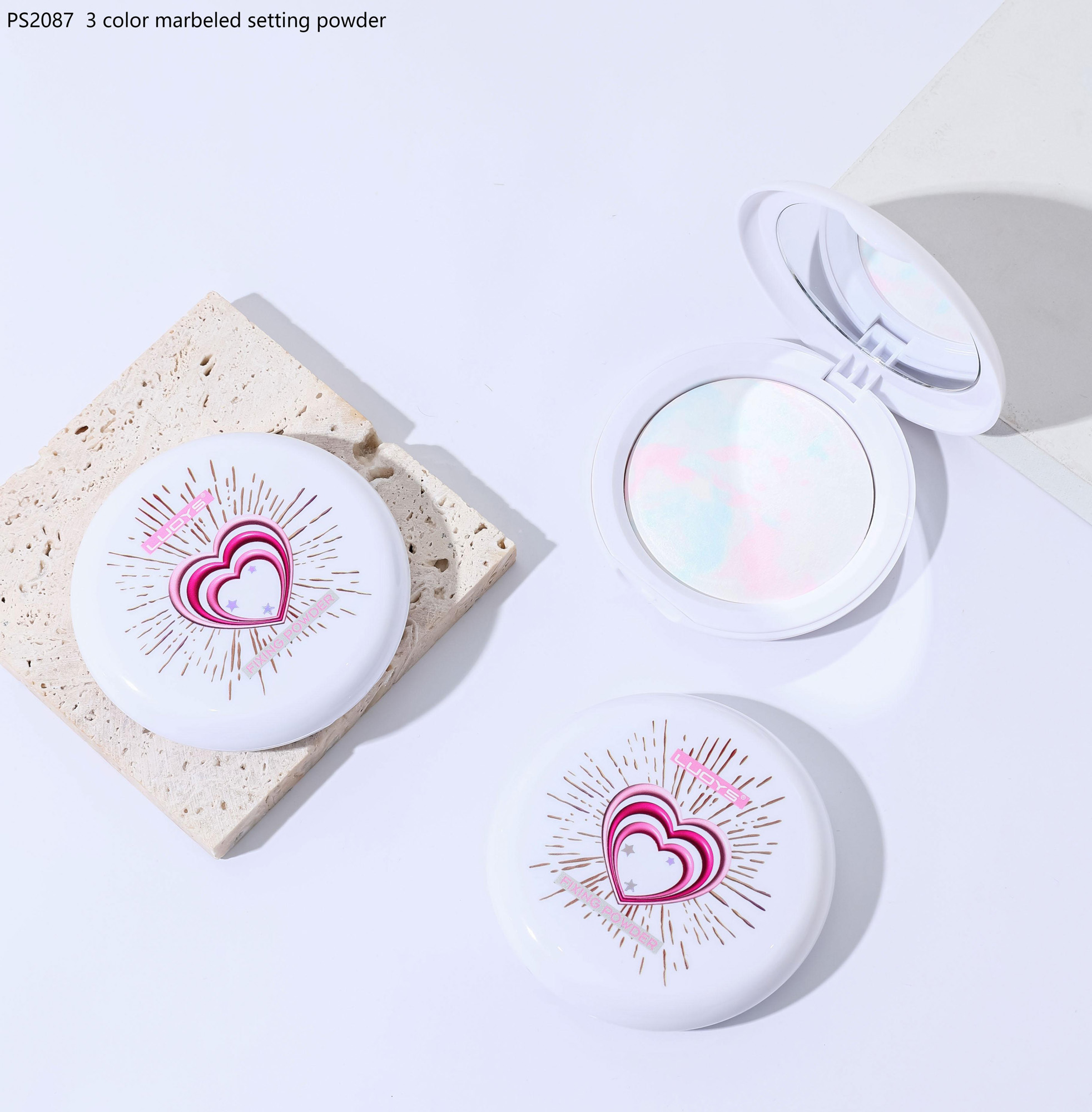 PS2087 3 color marbeled setting powder