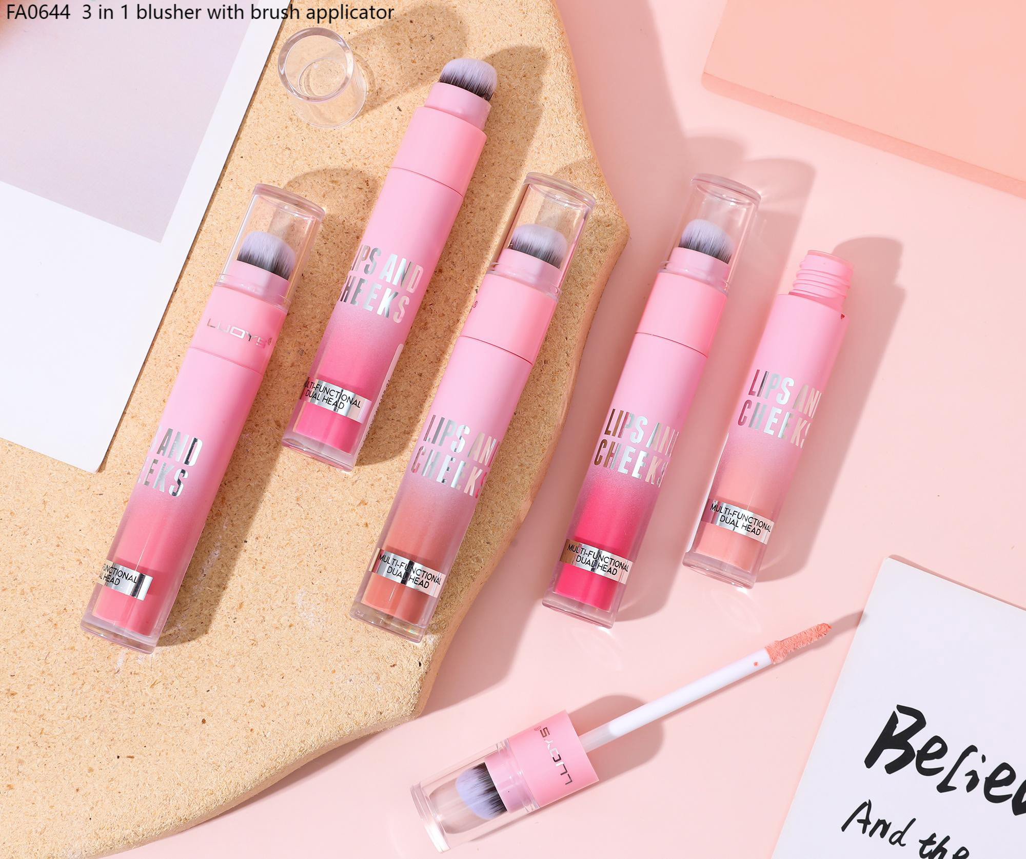 FA06443 in 1 blusher with brush applicator