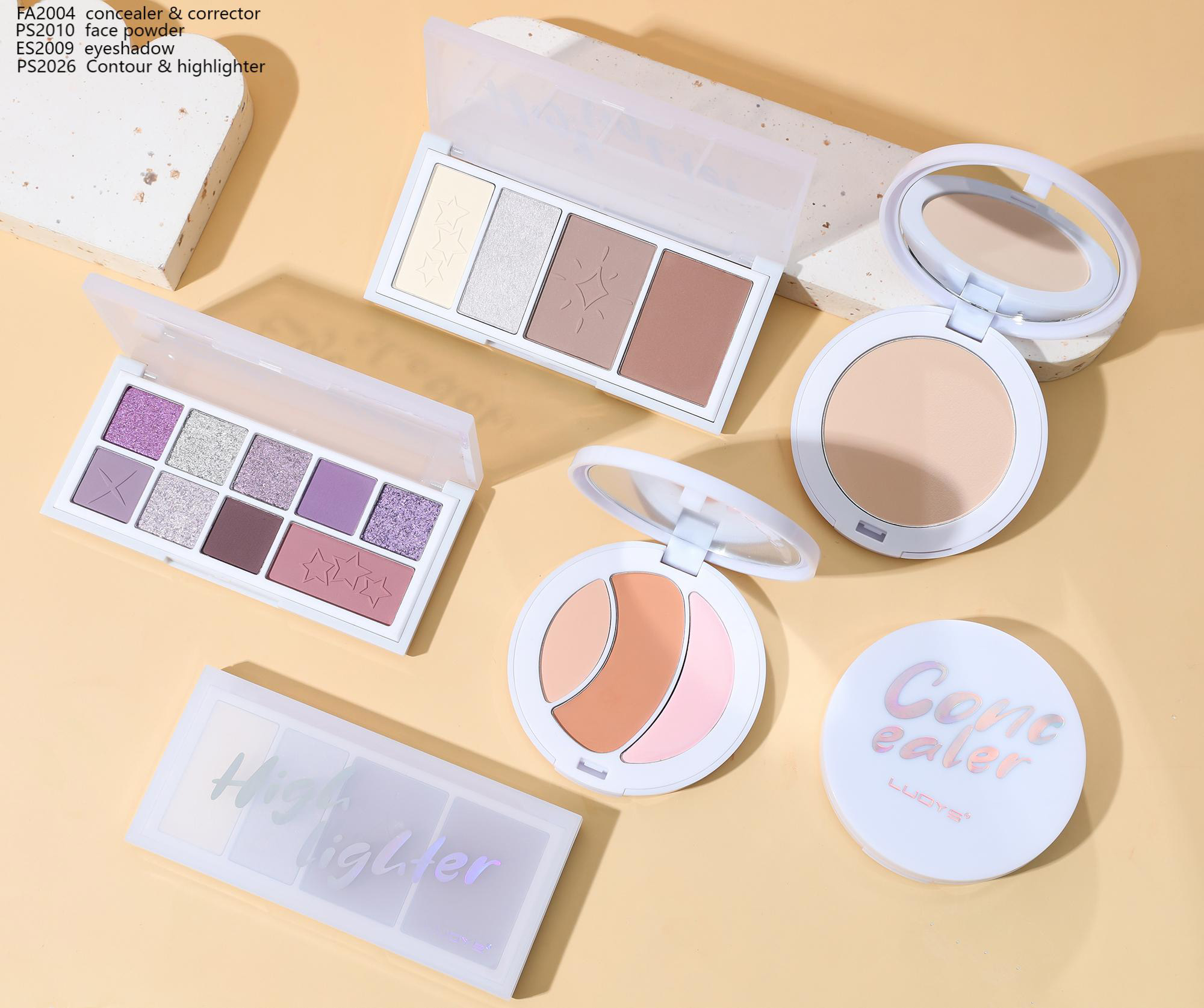 FA2004 concealer & corrector PS2010 face powder ES2009 eyeshadow PS2026 Contour & highlighter