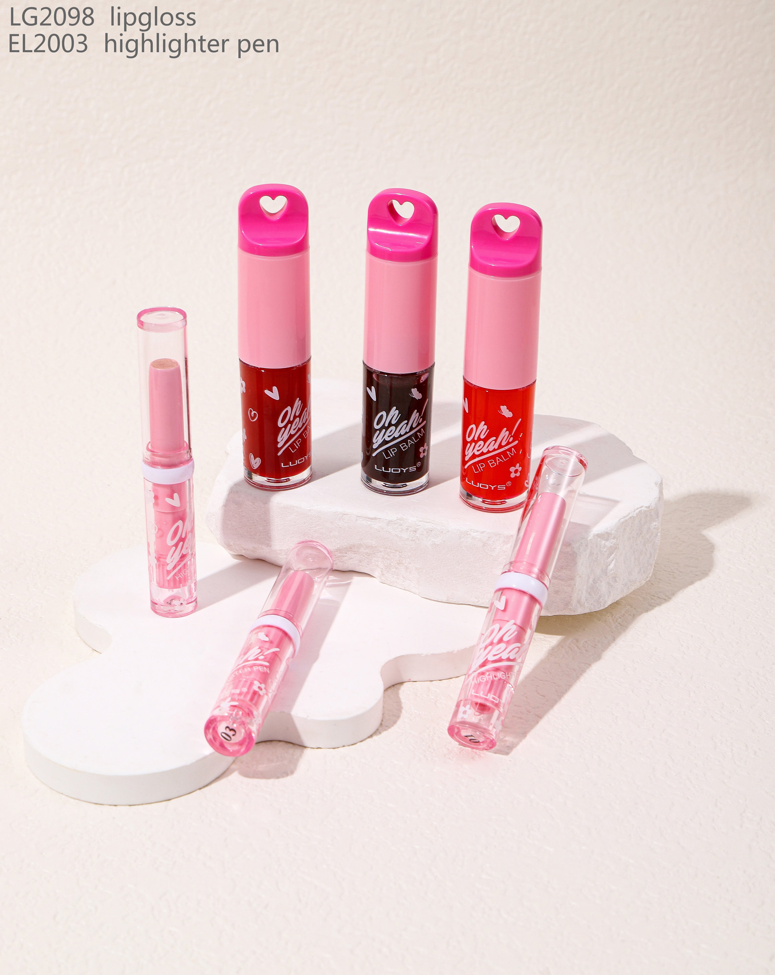 LG2098 lipgloss EL2003 highlighter pen