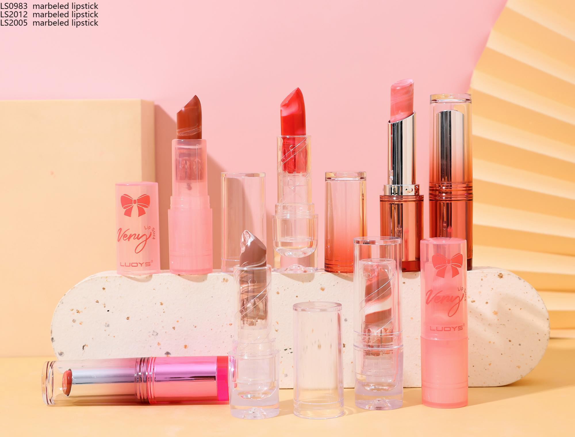 LS0983 marbeled lipstick LS2012 marbeled lipstick LS2005 marbeled lipstick