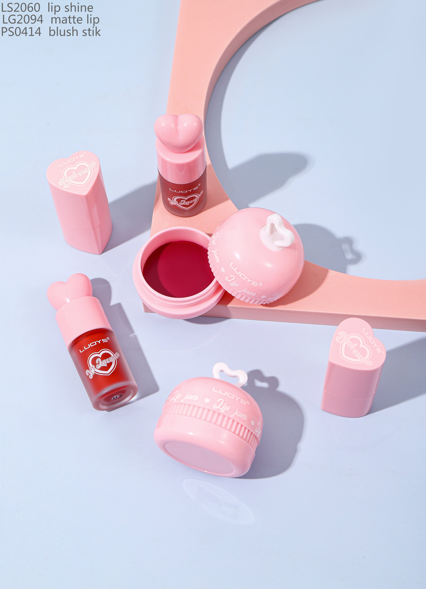LS2060 lip shine LG2094 matte lip PS0414 blush stik
