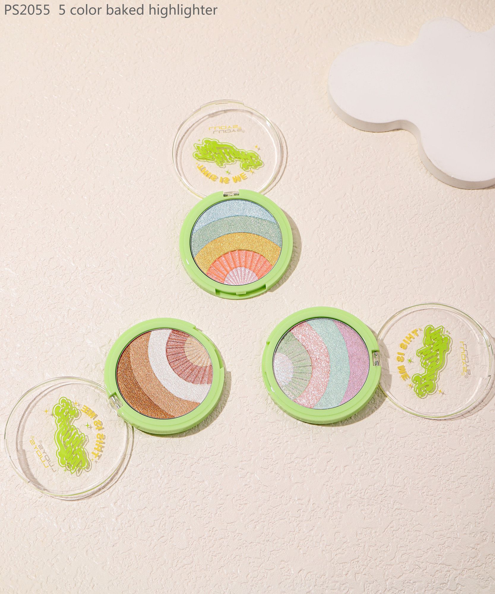 PS2055 5 color baked highlighter