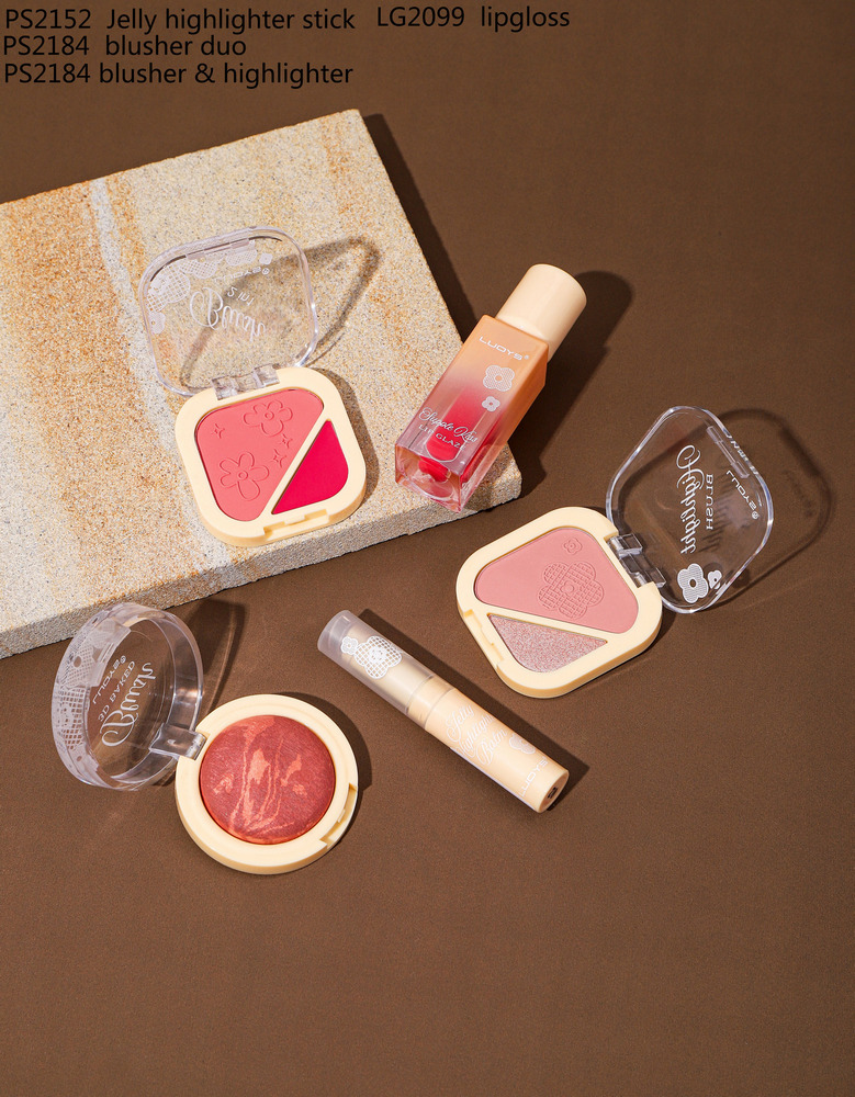 PS2152 Jelly highlighter stick LG2099 lipgloss PS2184 blusher duo PS2184 blusher & highlighter