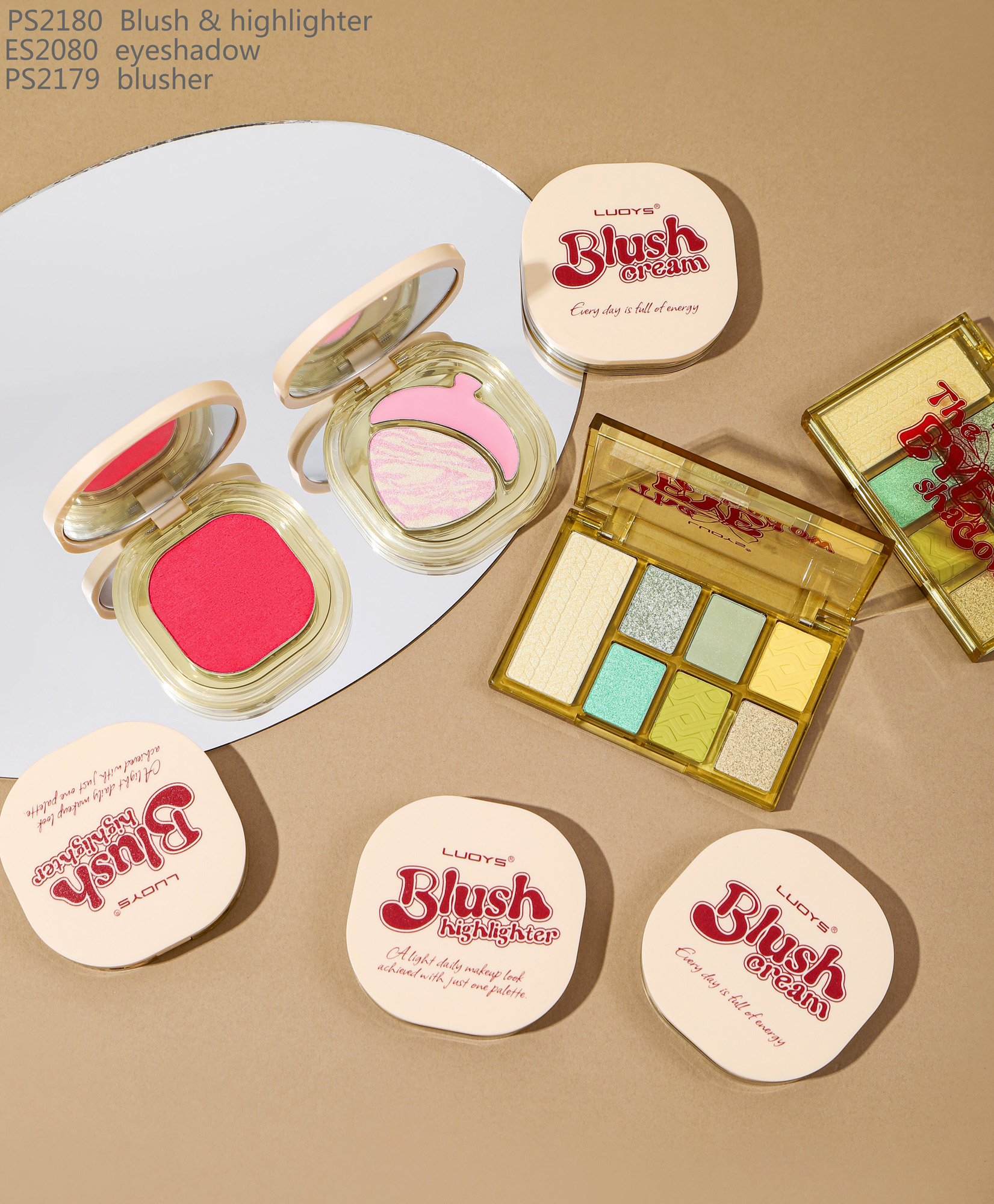 PS2180 Blush & highlighter ES2080 eyeshadow PS2179 blusher