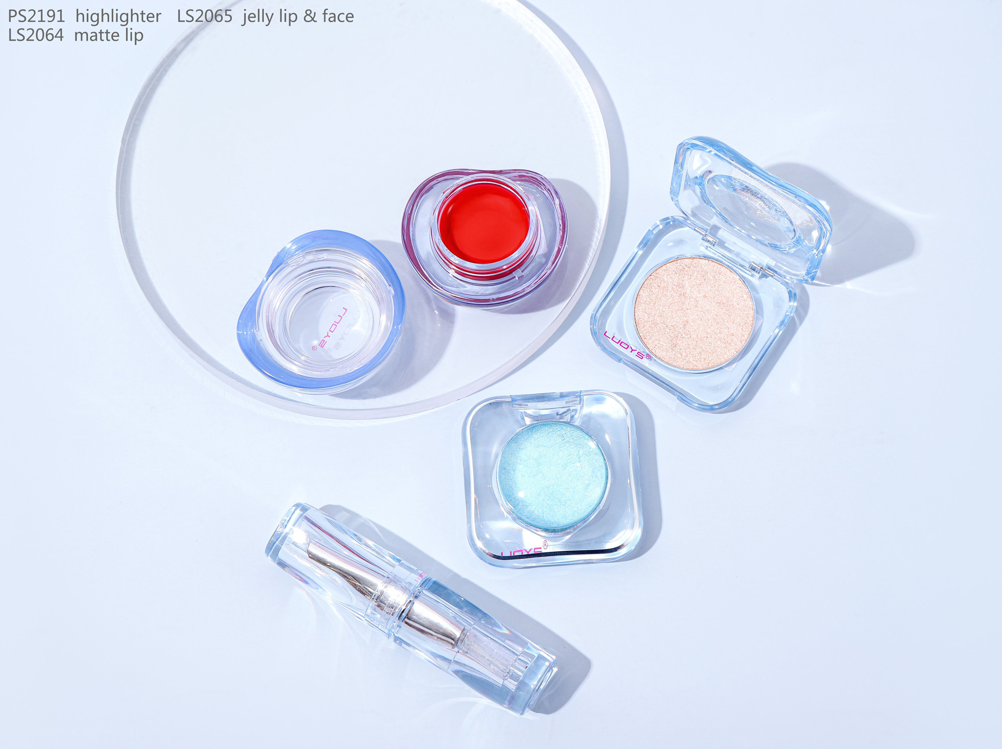 PS2191 highlighter LS2065 jelly lip & face LS2064 matte lip