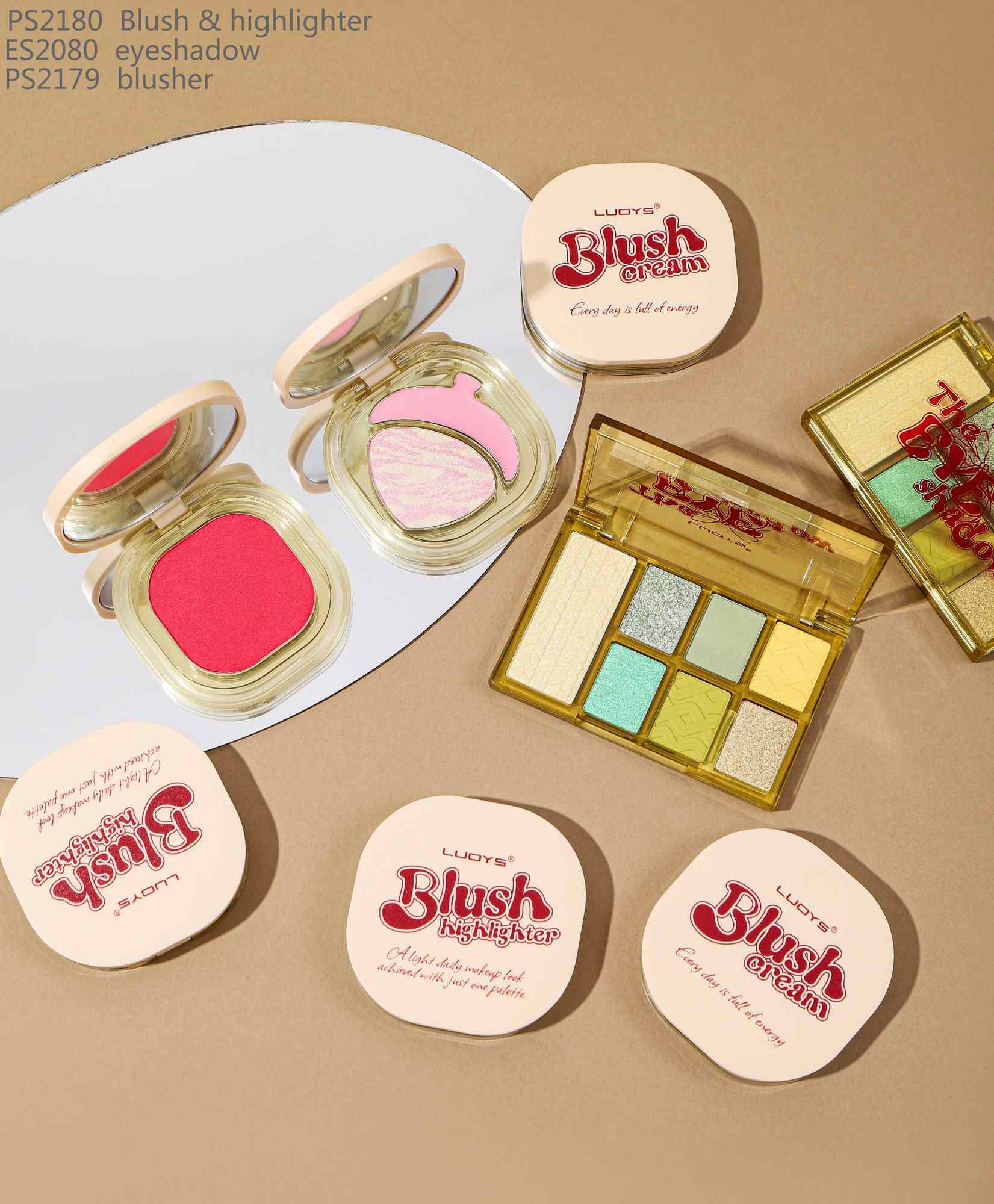 PS2180 blush & highlighter ES2080 eyeshadow PS2179 blusher