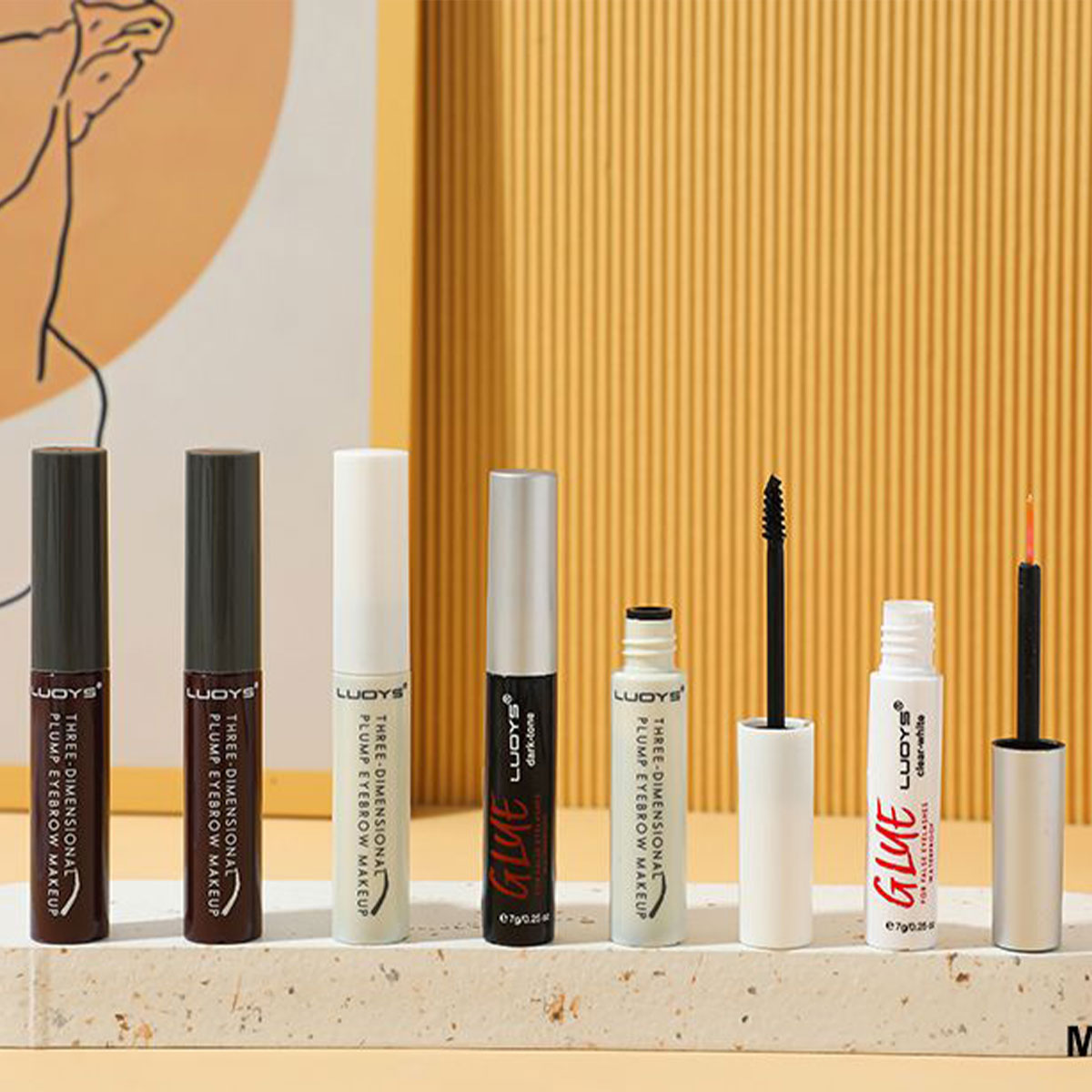 Mascara products for formula development and brush performance testing
