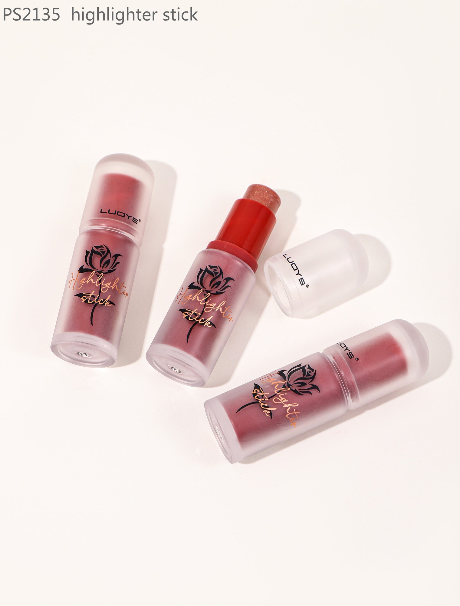 PS2135 highlighter stick for OEM cosmetic development and production consistency