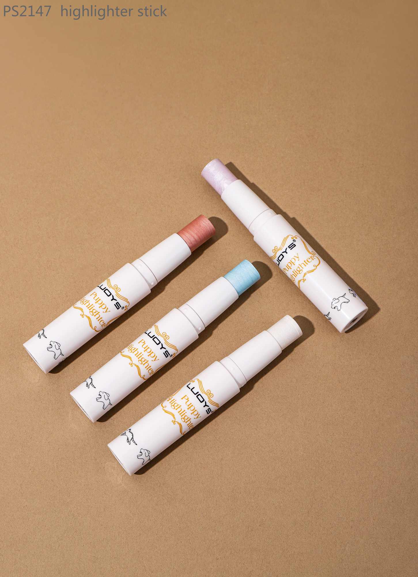 PS2147 highlighter stick for cosmetic product development and packaging evaluation